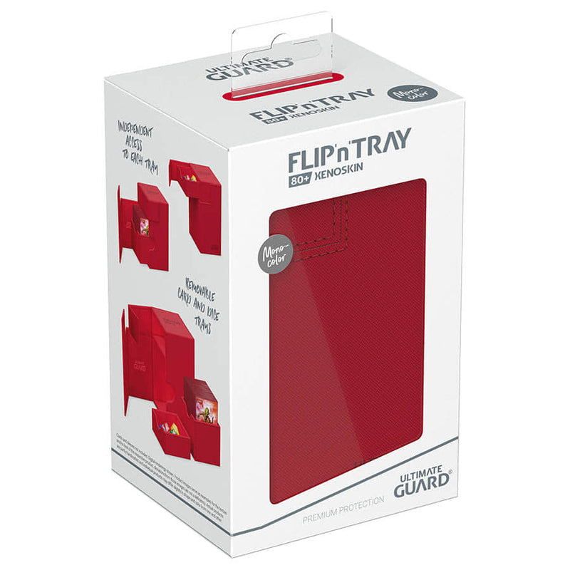 Ultimate Guard: Twin Flip'N'Tray (80+) - Monocolor Red