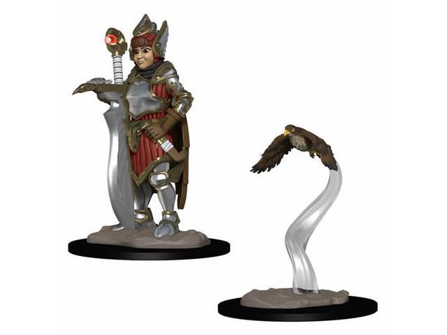 Wizkids: Wardlings Prepainted Miniatures - Girl Fighter and Hunting Falcon