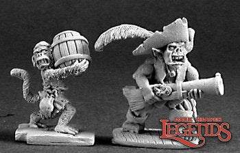 Reaper: Unpainted Miniatures - Goblin Pirate & Powder Monkey