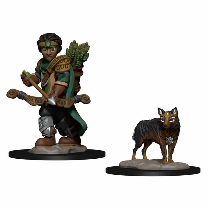 Wizkids: Wardlings Prepainted Miniatures - Boy Ranger and Wolf