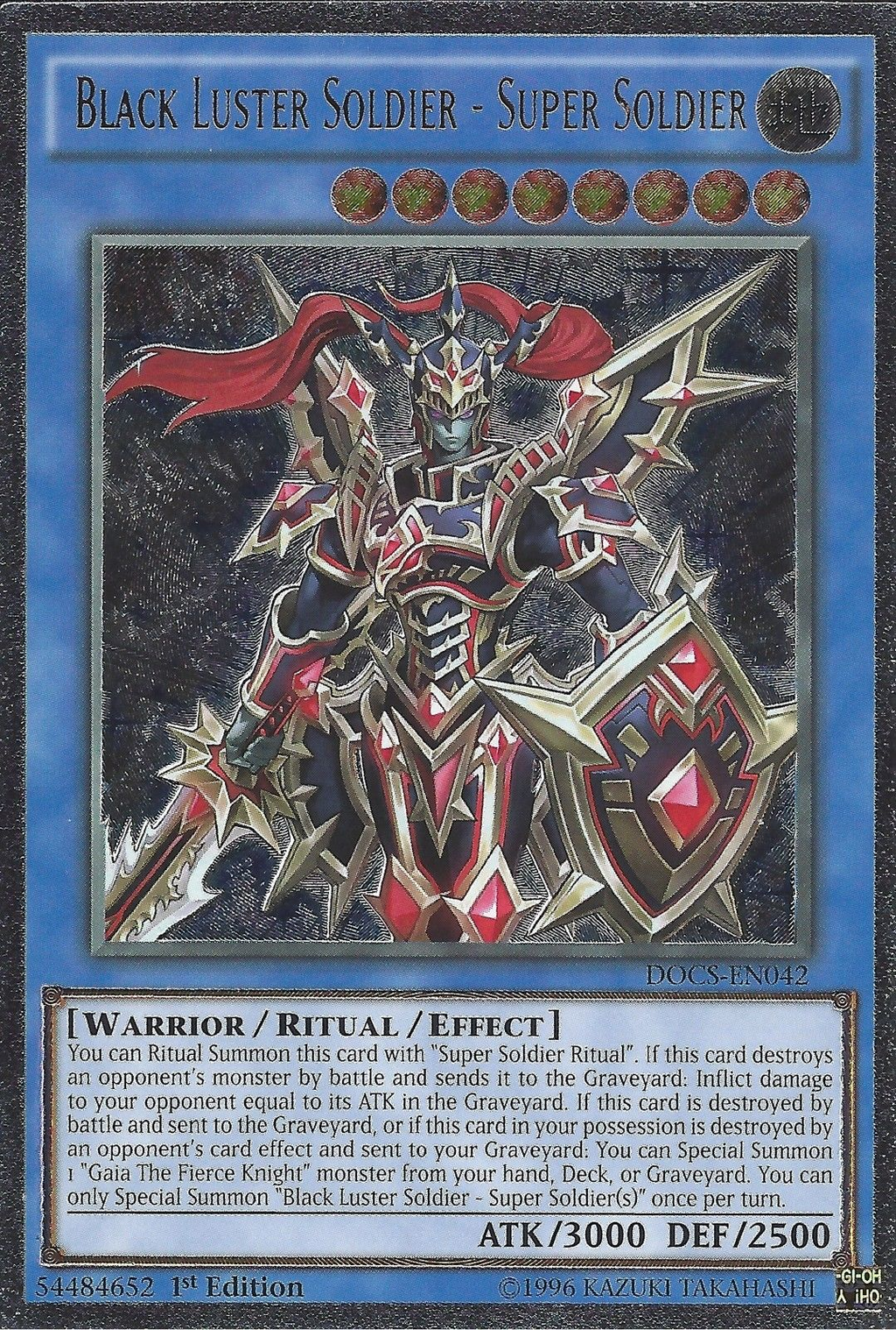 Toon Black Luster Soldier - TOCH-EN001 - Ultra Rare 1st Edition