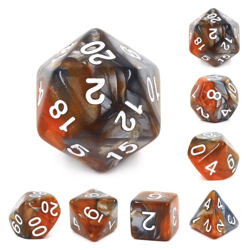 A&H Dice: Amber Shard - Poly 7 Die Set