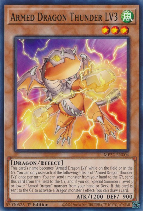 Armed Dragon LV3 SOD EN013 Yugioh 1st Edition Card Trading 
