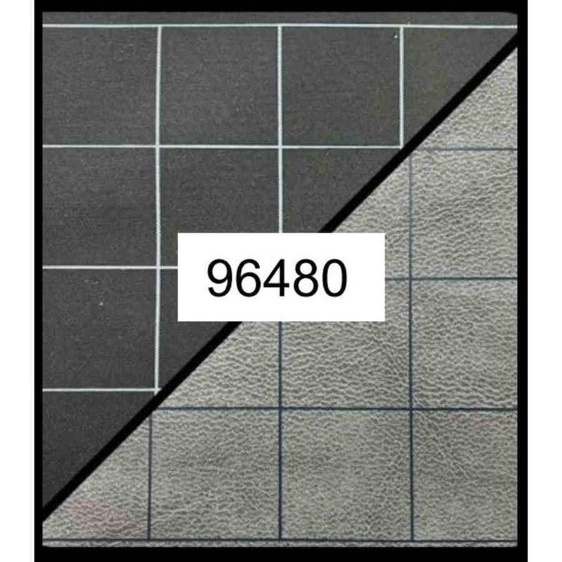 Chessex: Reversible Battlemat - 1 inch Squares (Black/Gray)