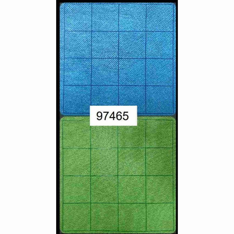 Chessex: Reversible Megamat - 1 inch Squares (Blue/Green)
