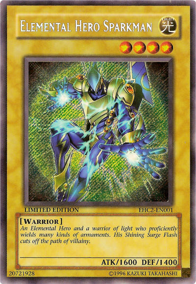 Elemental Hero Sparkman [EHC2-EN001] Secret Rare