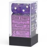 Chessex: 12ct Dice Block - Borealis (Purple/White)