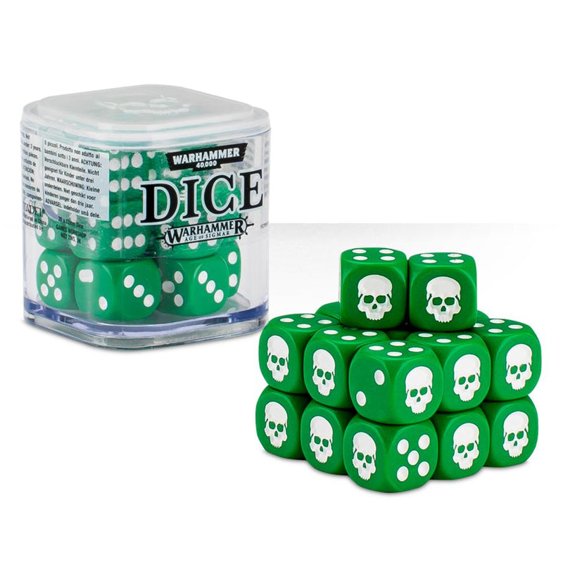 Games Workshop: Dice Cube - Green (20ct)