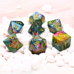 A&H Dice: Bismuth - Poly 7 Die Set