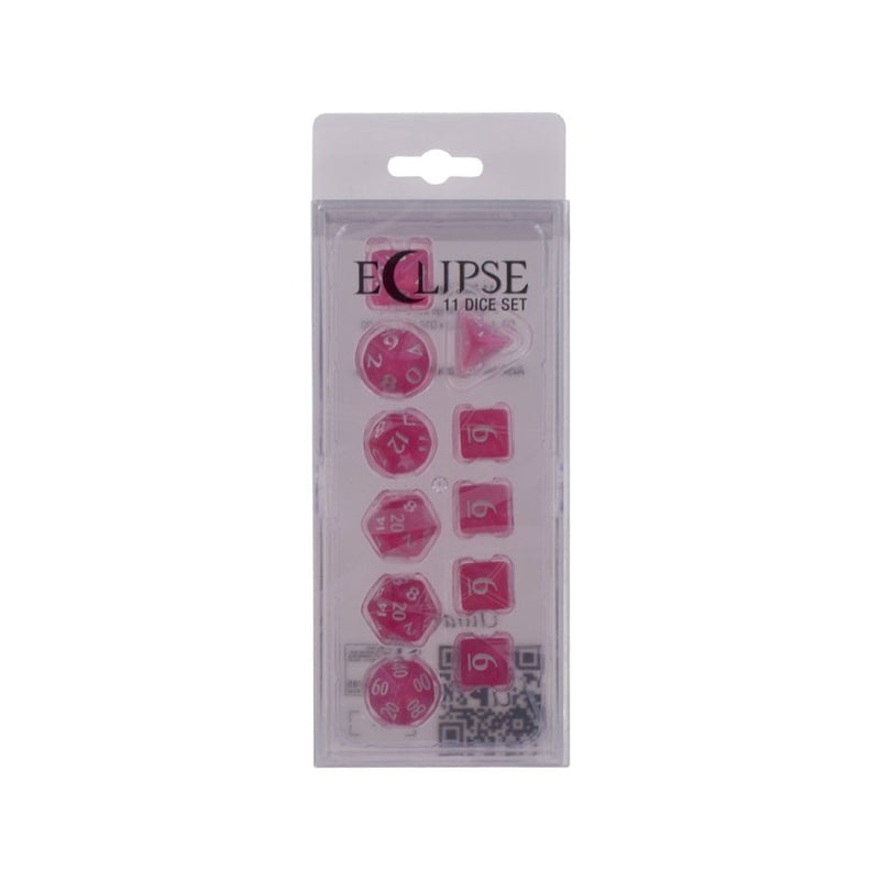 Ultra Pro: 11-Count Polyhedral Dice - Eclipse Hot Pink