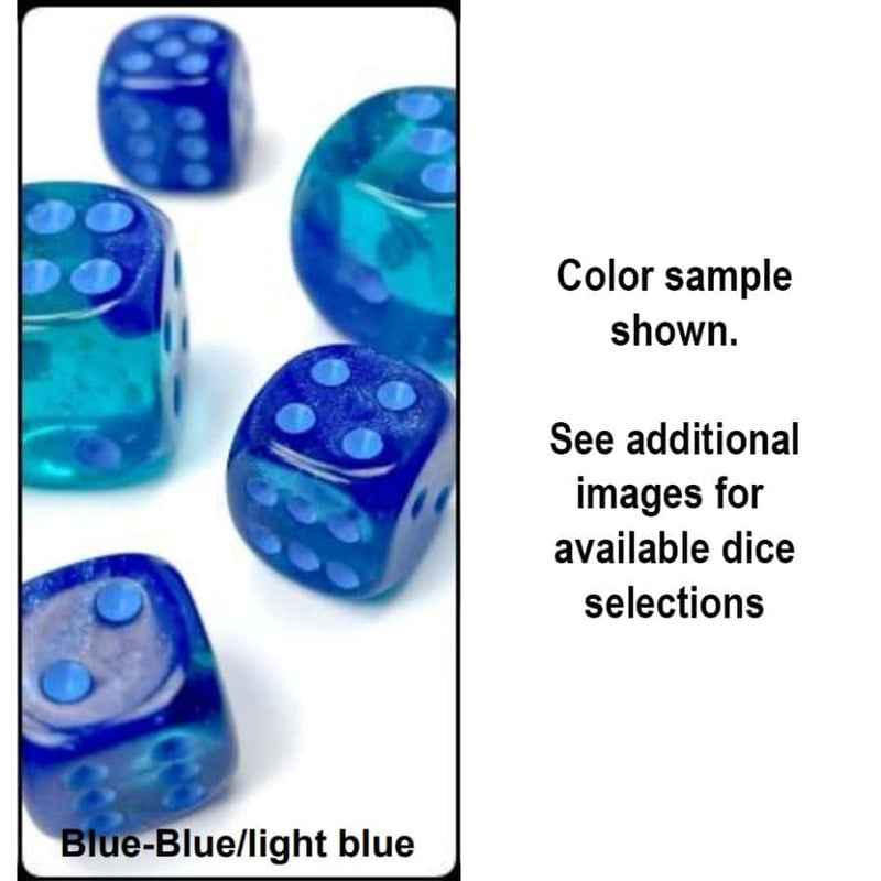 Chessex: 12ct Dice Block - Gemini (Blue-Blue/Light Blue)